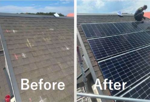 太陽光パネルの施工事例写真