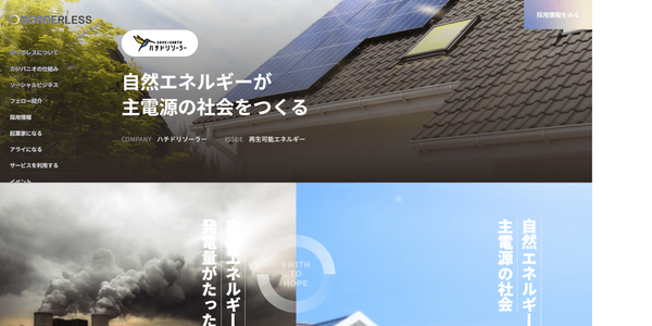 ボーダレス・ジャパンのHPキャプチャ画像